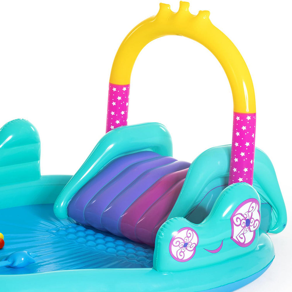 Unicorn Slide Inflatable Kids Pool 220L Water Play Set