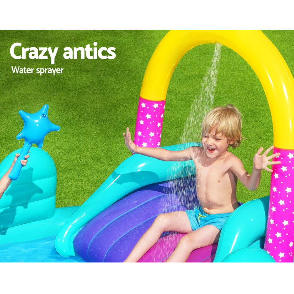Unicorn Slide Inflatable Kids Pool 220L Water Play Set