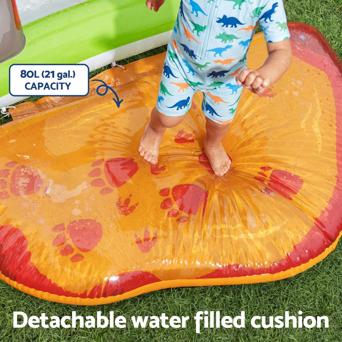 Bestway Dinosaur Kids Pool with Slide and Volcano 262cm x 188cm
