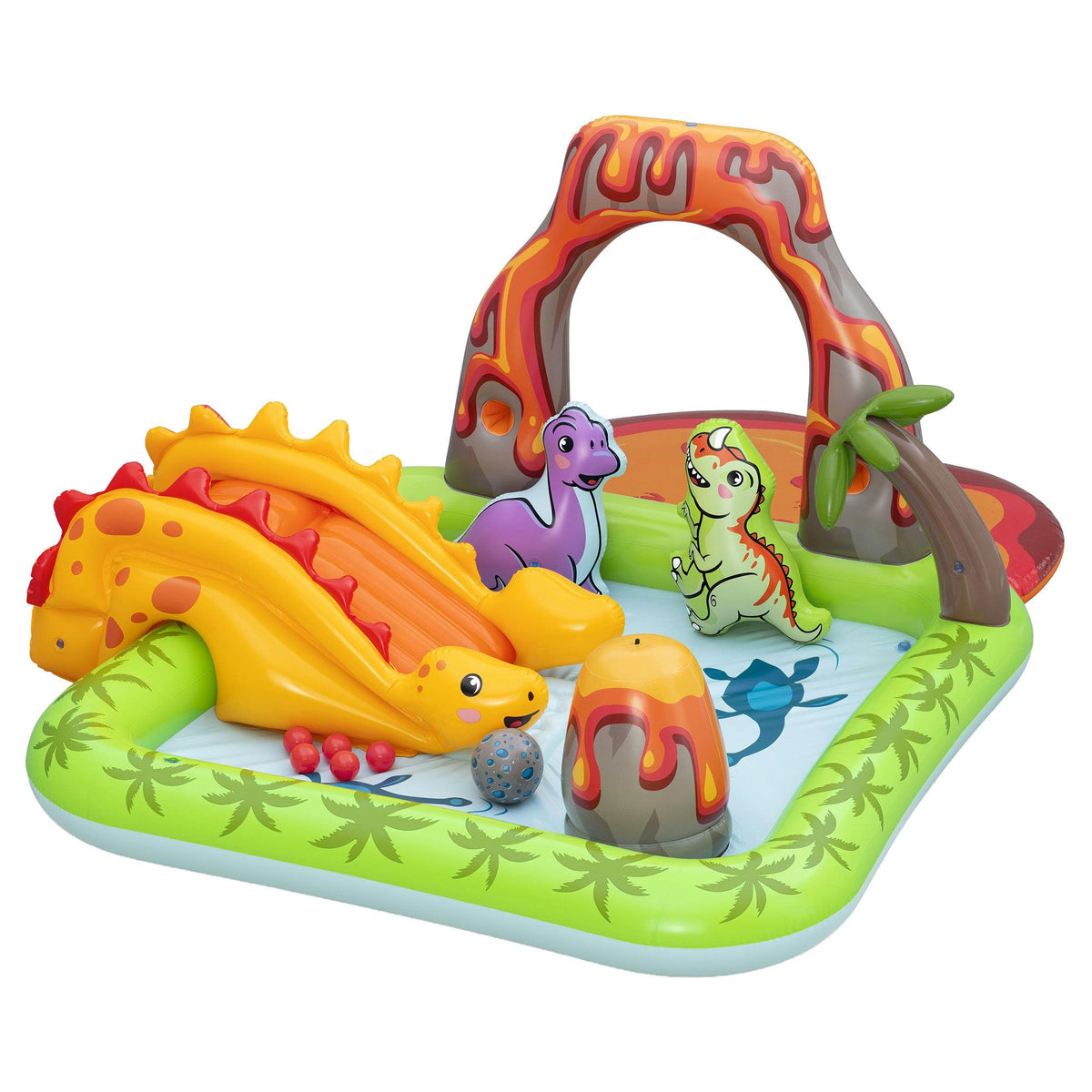 Bestway Dinosaur Kids Pool with Slide and Volcano 262cm x 188cm