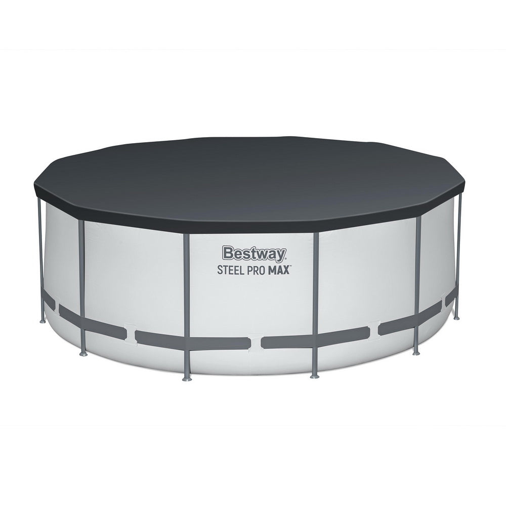 Steel Pro MAX 366cm Round Above Ground Pool with Filter Pump, Cover & Ladder