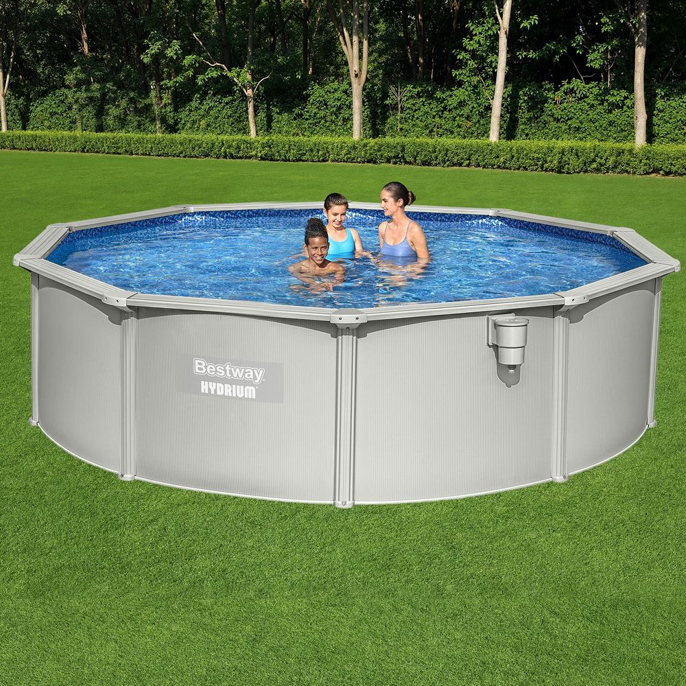 Hydrium Steel Frame Round Pool Set 457cm with Filter Pump and Ladder