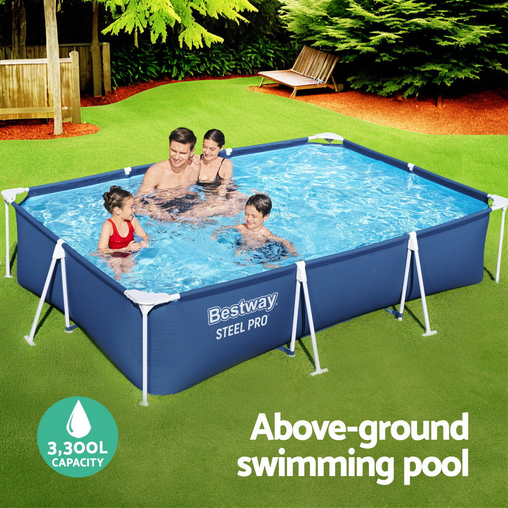 Rust-Resistant Steel Frame Swimming Pool with Filter Pump - Bestway