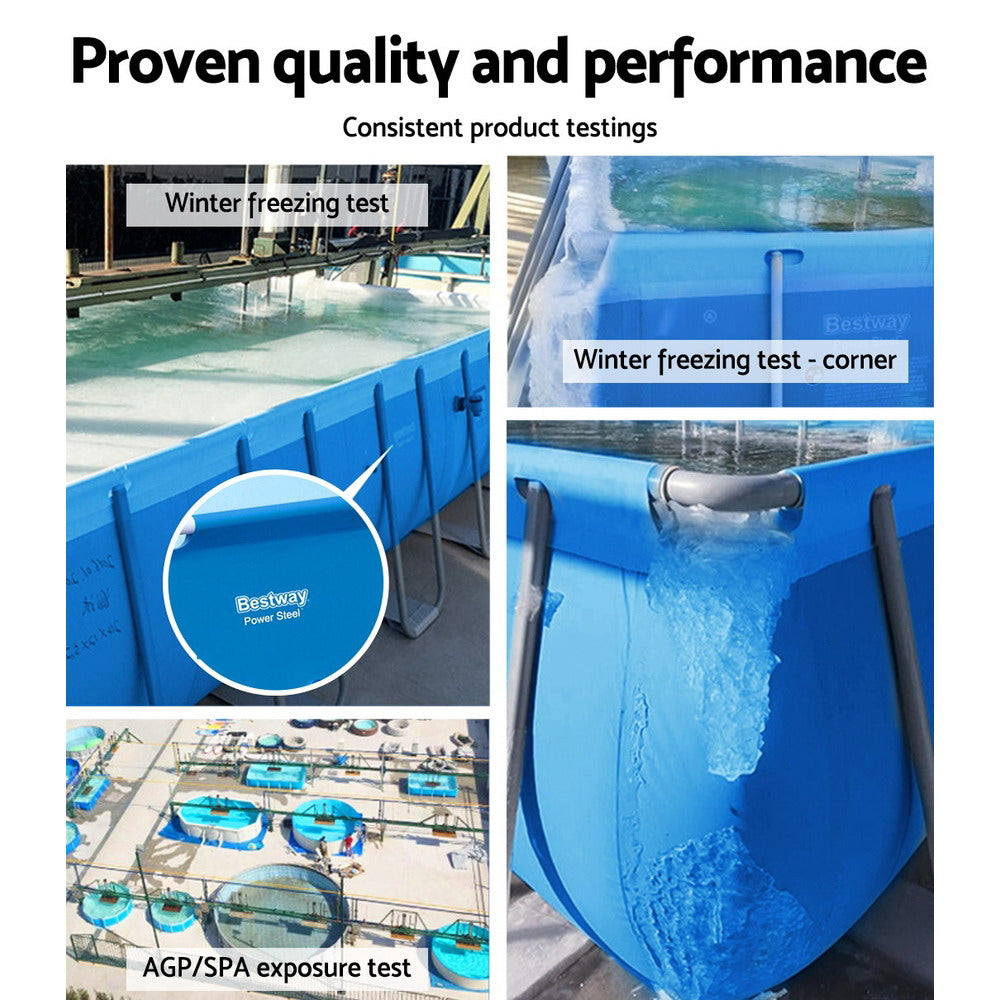 Rust-Resistant Steel Frame Swimming Pool with Filter Pump - Bestway