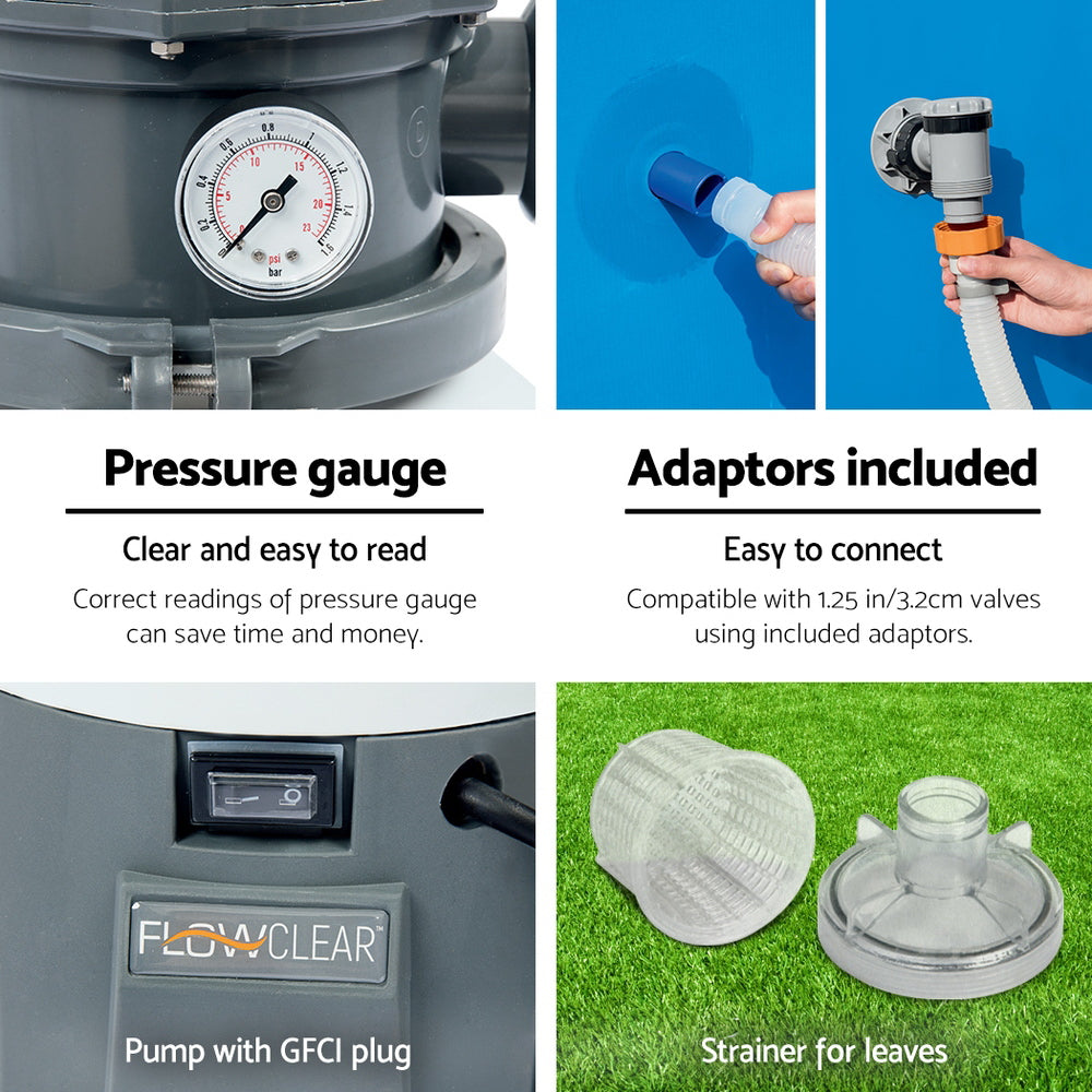 Flowclear 800GPH Sand Filter Pump for Pools