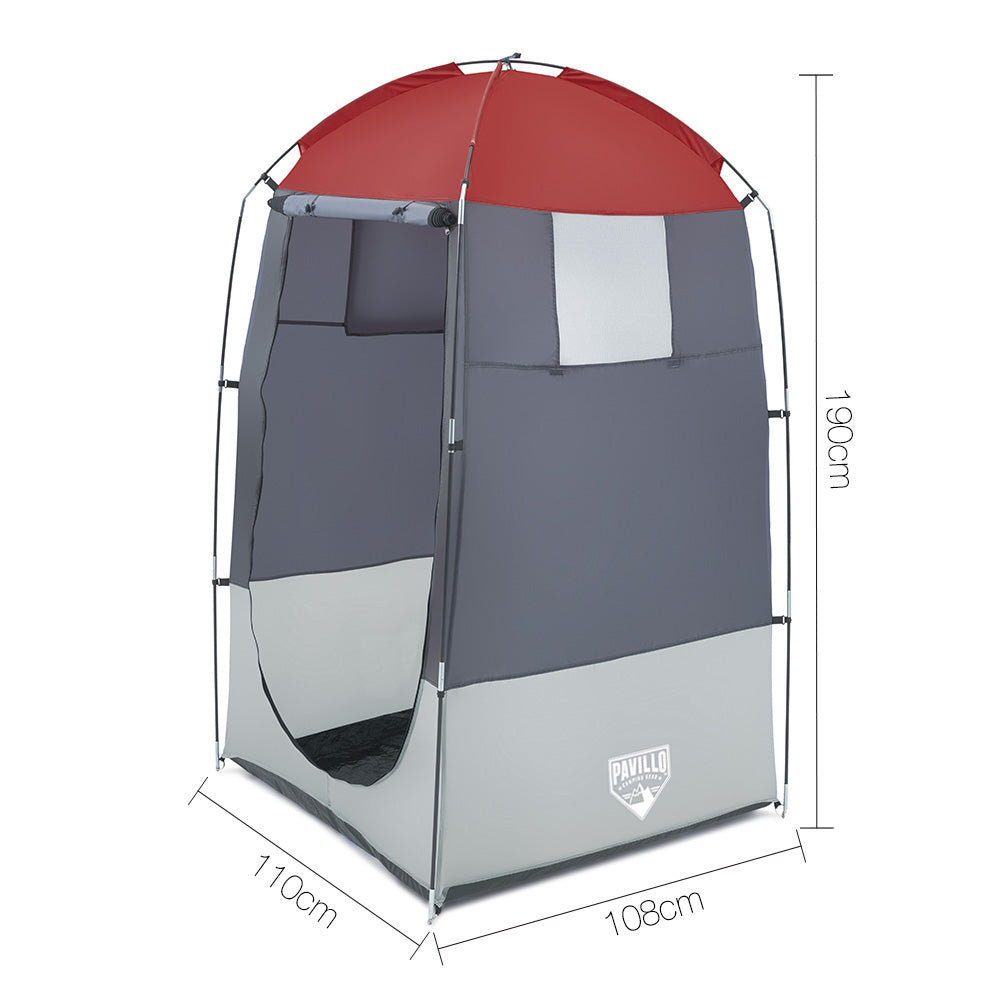 Bestway Portable Shower Tent Grey/Red Privacy Shelter