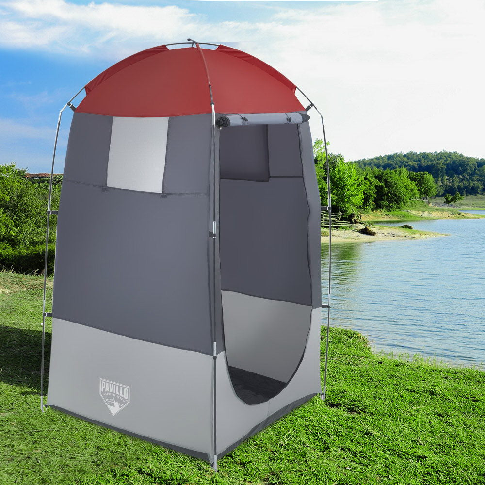 Bestway Portable Shower Tent Grey/Red Privacy Shelter