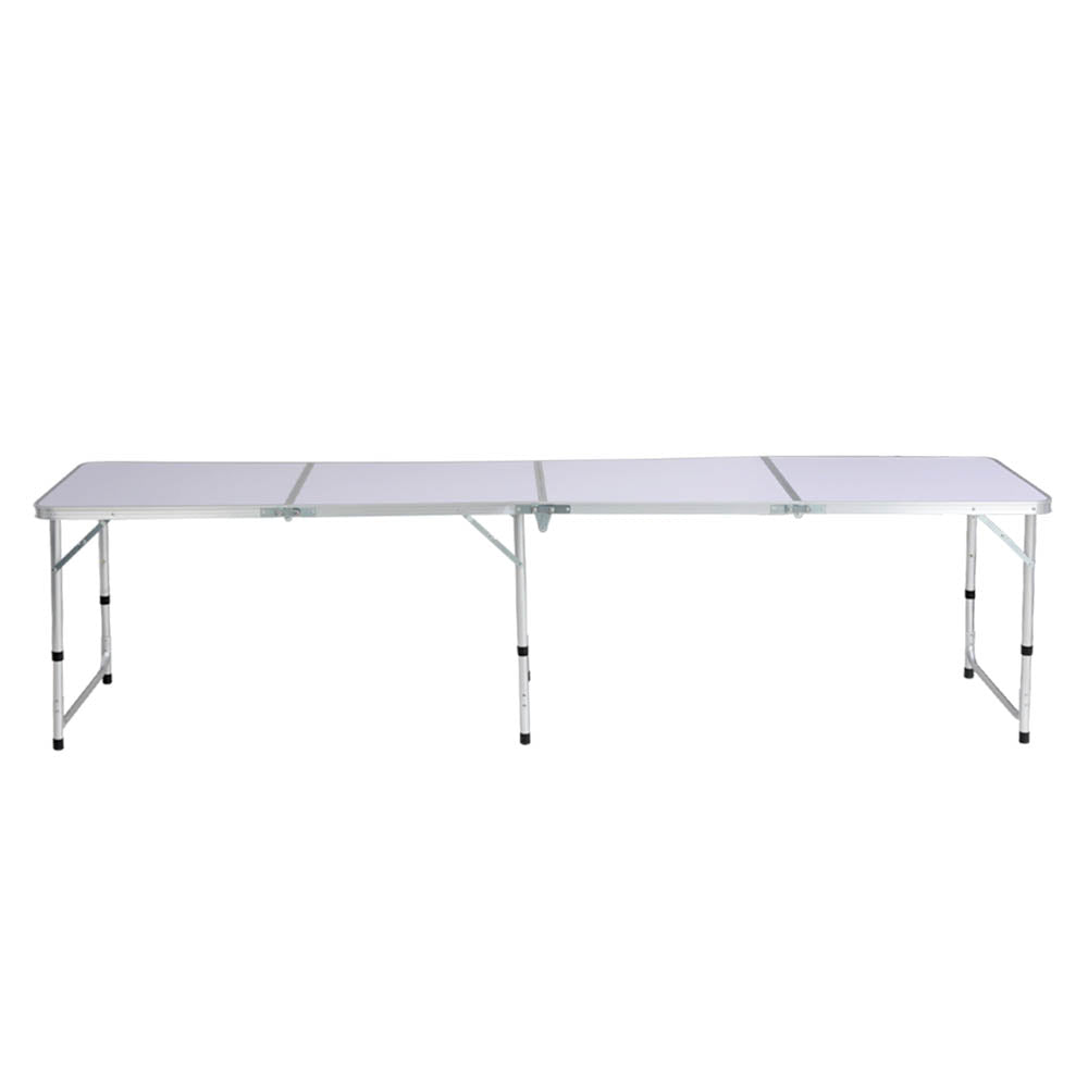 Weisshorn 240CM Folding Camping Table Aluminium Adjustable Heights