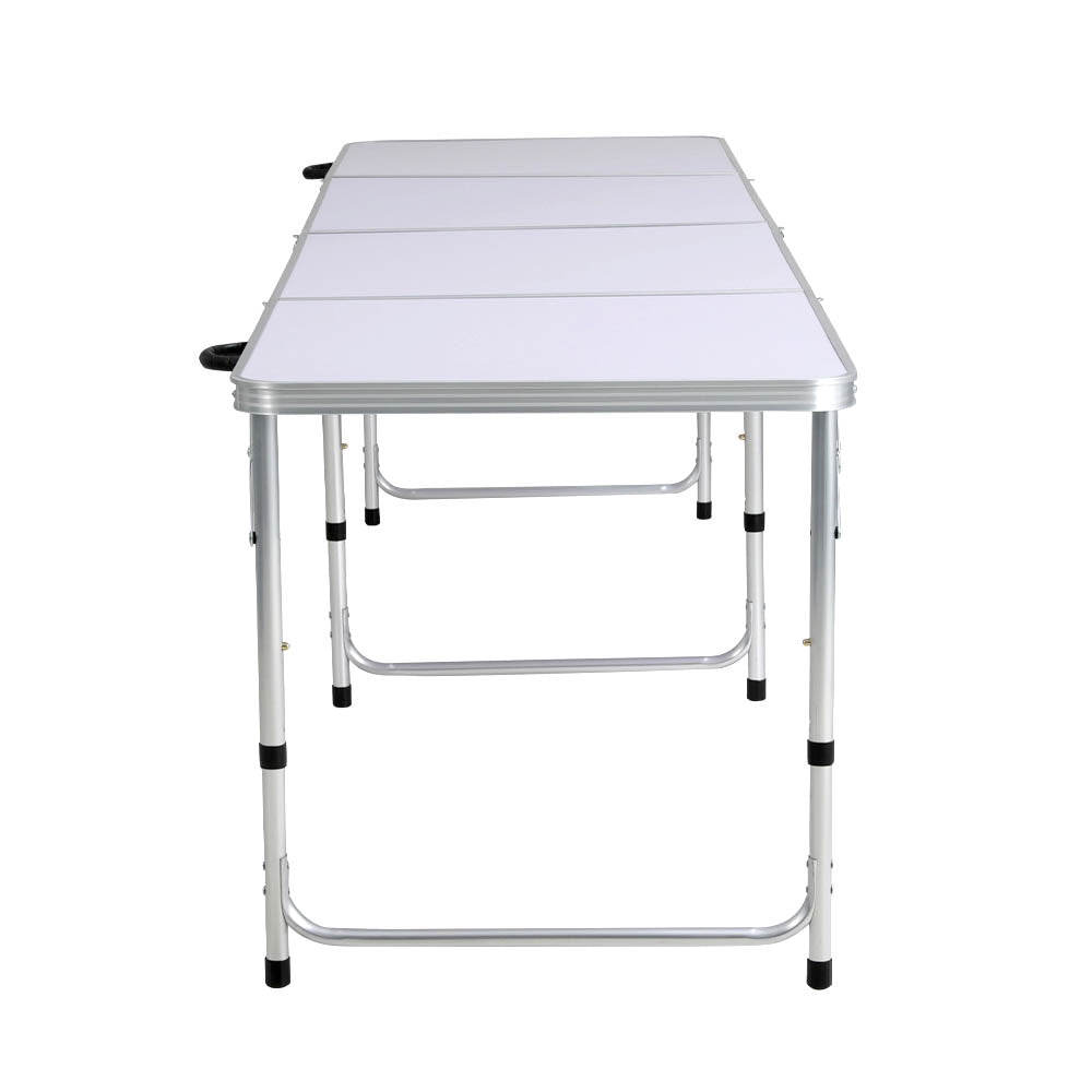 Weisshorn 240CM Folding Camping Table Aluminium Adjustable Heights