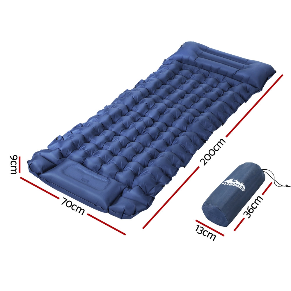 Weisshorn Single Self-Inflating Camping Mattress Blue