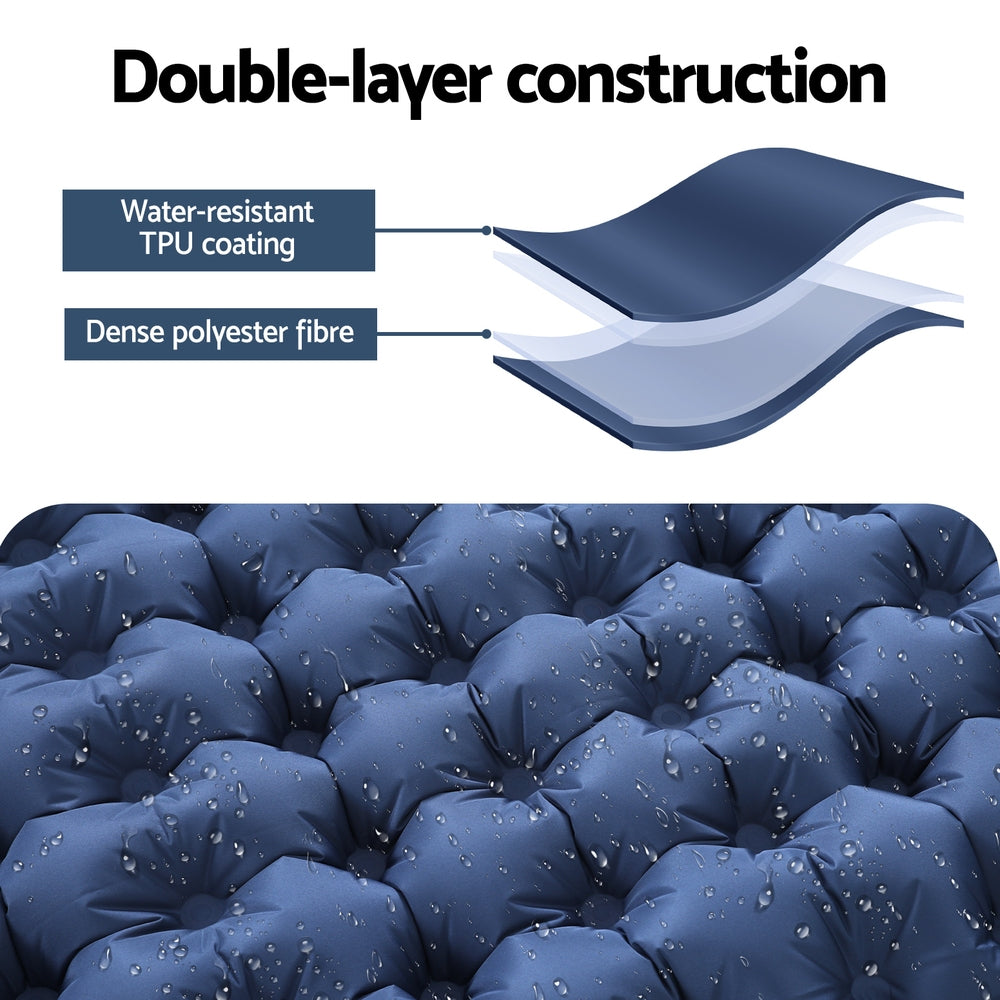 Weisshorn Single Self-Inflating Camping Mattress Blue