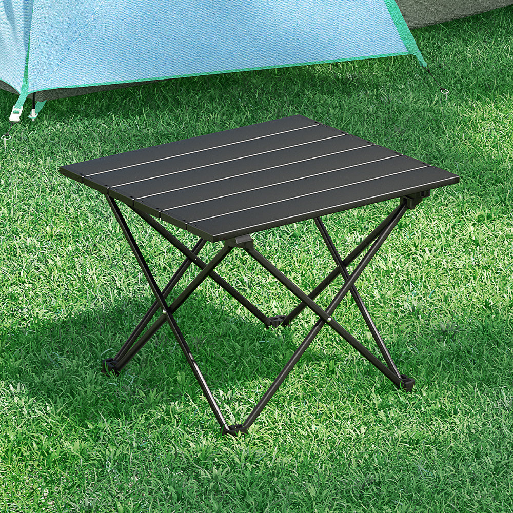 Weisshorn 40CM Aluminium Roll-Up Camping Table Outdoor BBQ Picnic