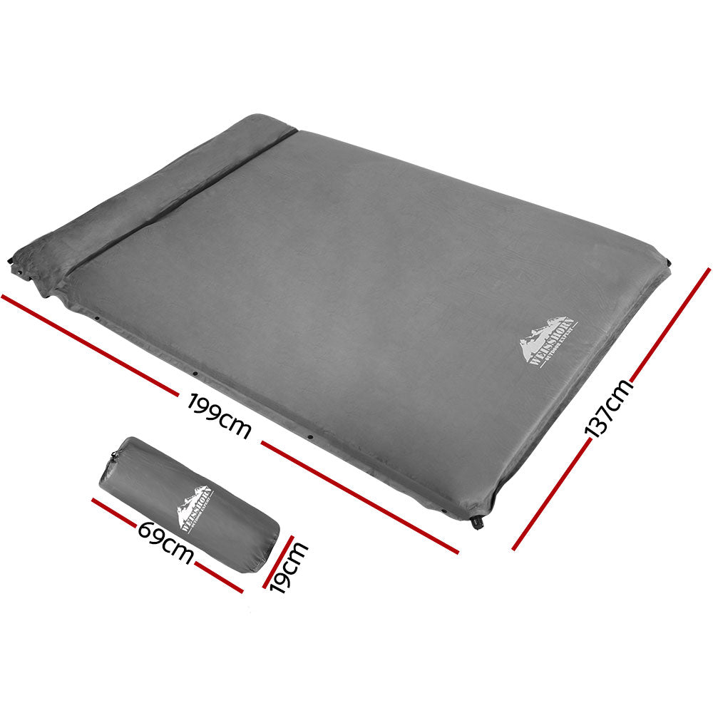 Weisshorn Double Self-Inflating Camping Mattress Grey