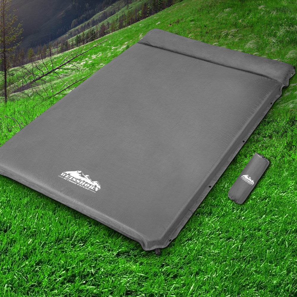 Weisshorn Double Self-Inflating Camping Mattress Grey