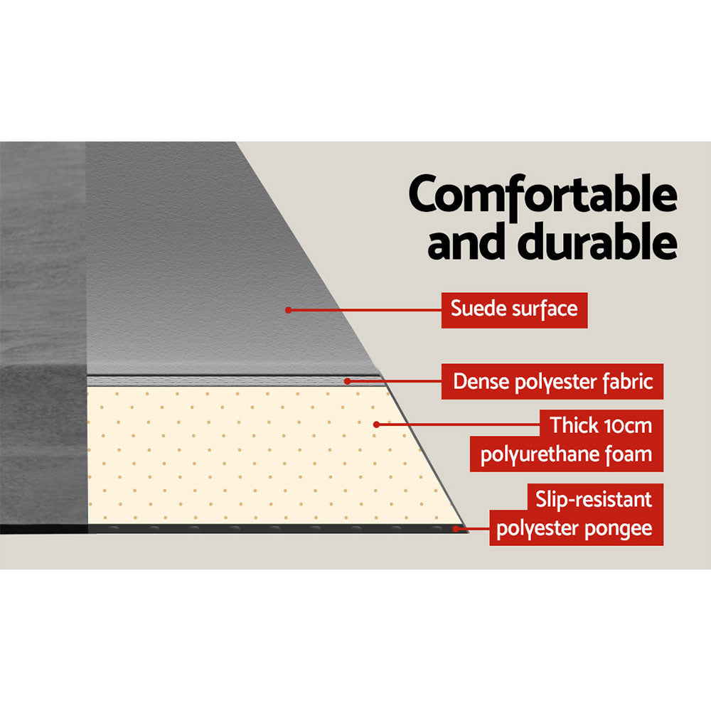 Weisshorn Double Camping Mattress Self-Inflating 10cm Grey