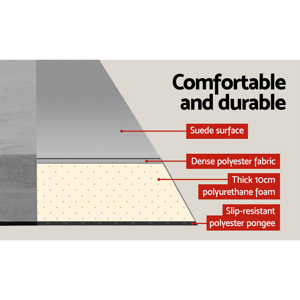 Weisshorn Double Camping Mattress Self-Inflating Grey
