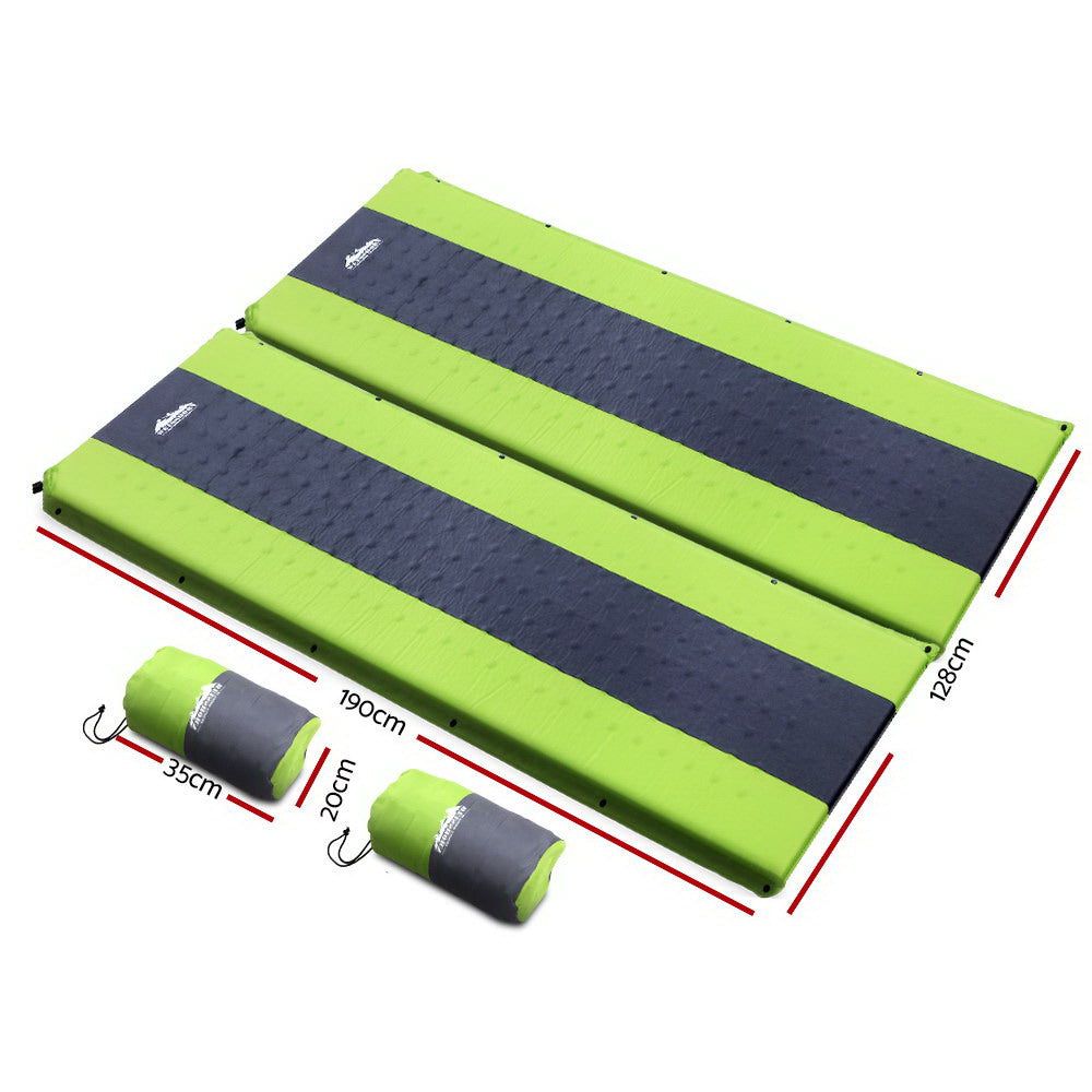 Weisshorn Double Self-Inflating Camping Mattress Green