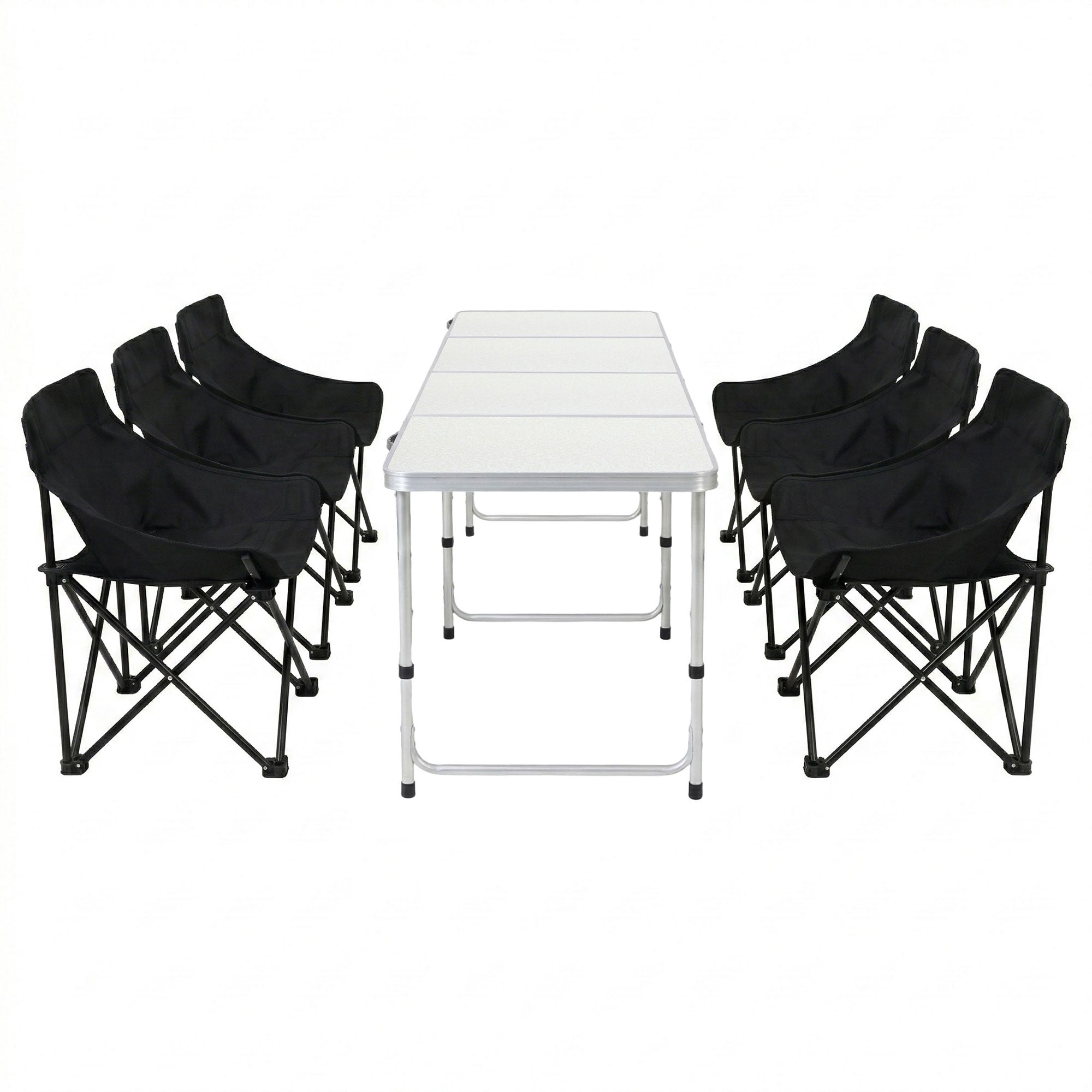 Weisshorn 7pc Camping Table Chair Set Outdoor Folding Aluminium Portable Picnic