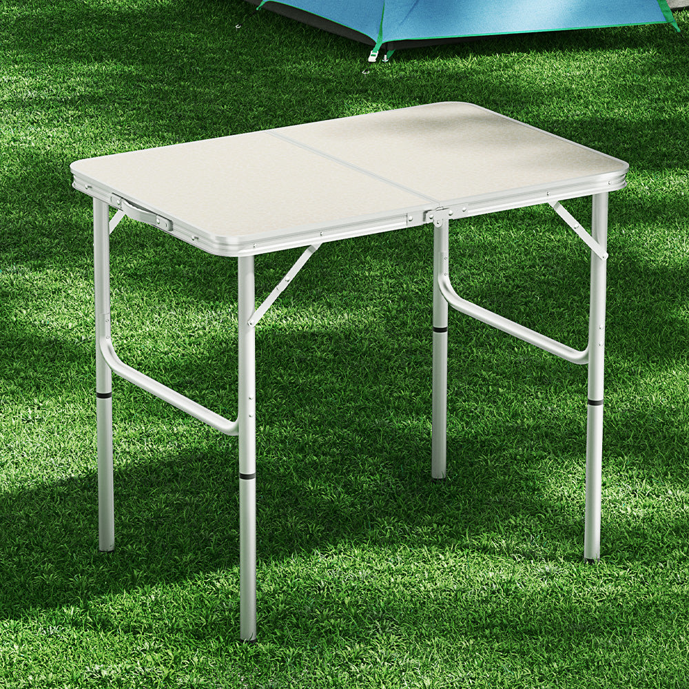 Weisshorn 90cm Folding Camping Table Adjustable Portable Outdoor Desk
