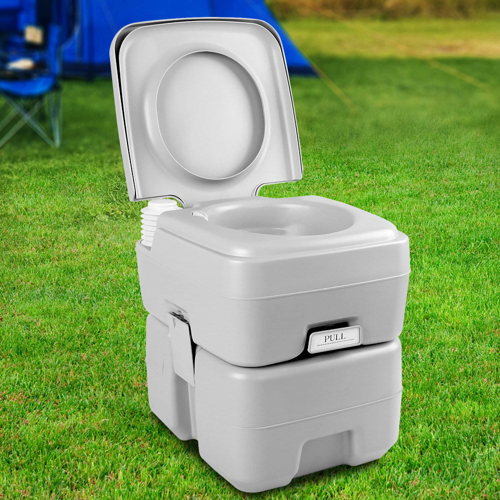 Weisshorn 20L Portable Camping Toilet Grey