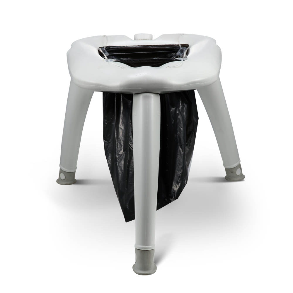 Weisshorn Portable Camping Toilet Folding Plastic White