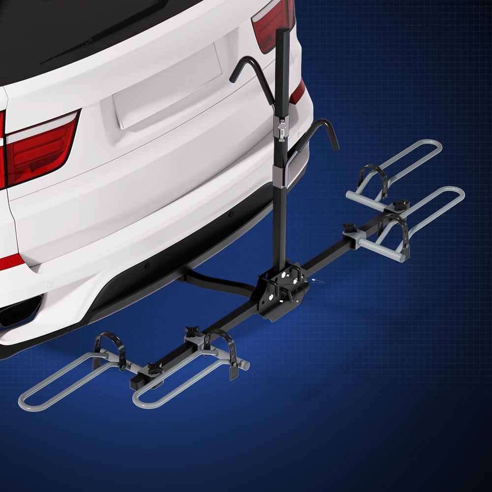 Giantz 2-Bike Carrier Rack Foldable Hitch Mount Black