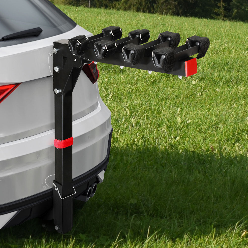 Giantz 4-Bike Carrier Rack Foldable 2" Hitch Mount Black