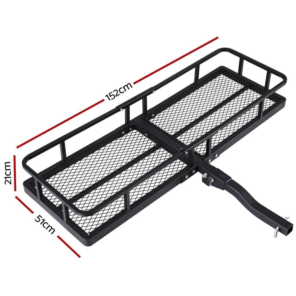 Giantz 152cm Car Roof Rack Foldable Cargo Carrier Black