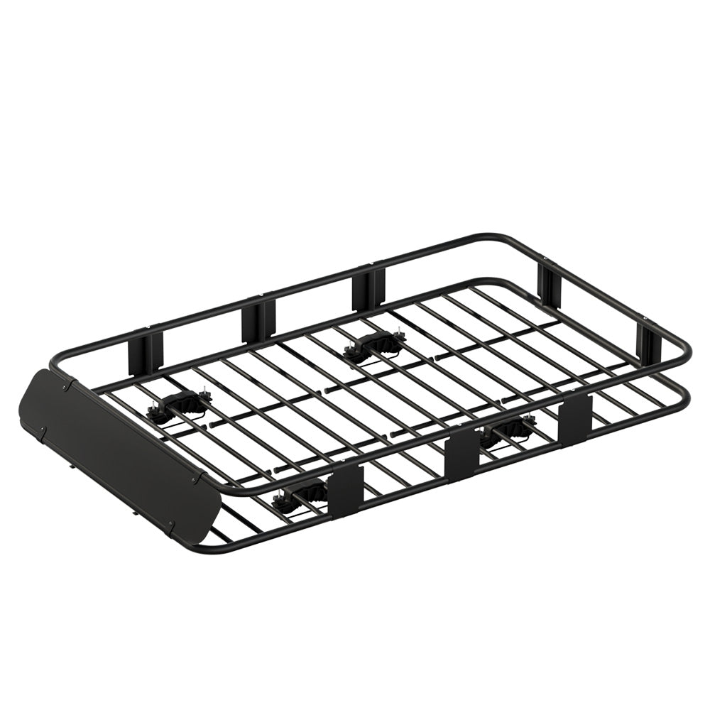 Car Rack Large Giantz 160cm Car Roof Rack Basket Cargo Carrier Black