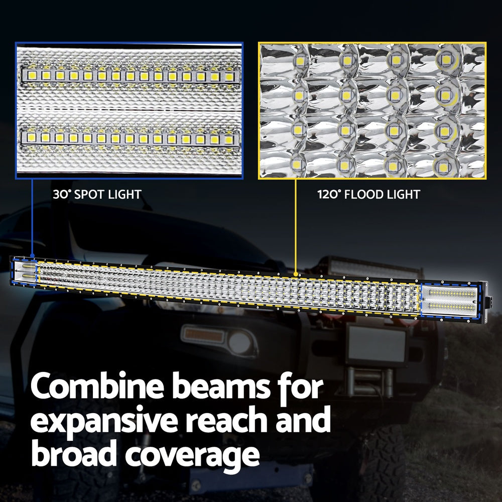 Giantz LED Driving Light 50 Inch Flood Spot Light Bar Driving Lamp Offroad Truck