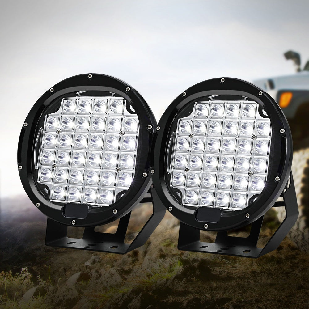 Giantz Pair LED Driving Lights 9 Inch Flood Spot Lights Car Truck SUV 12V 24V