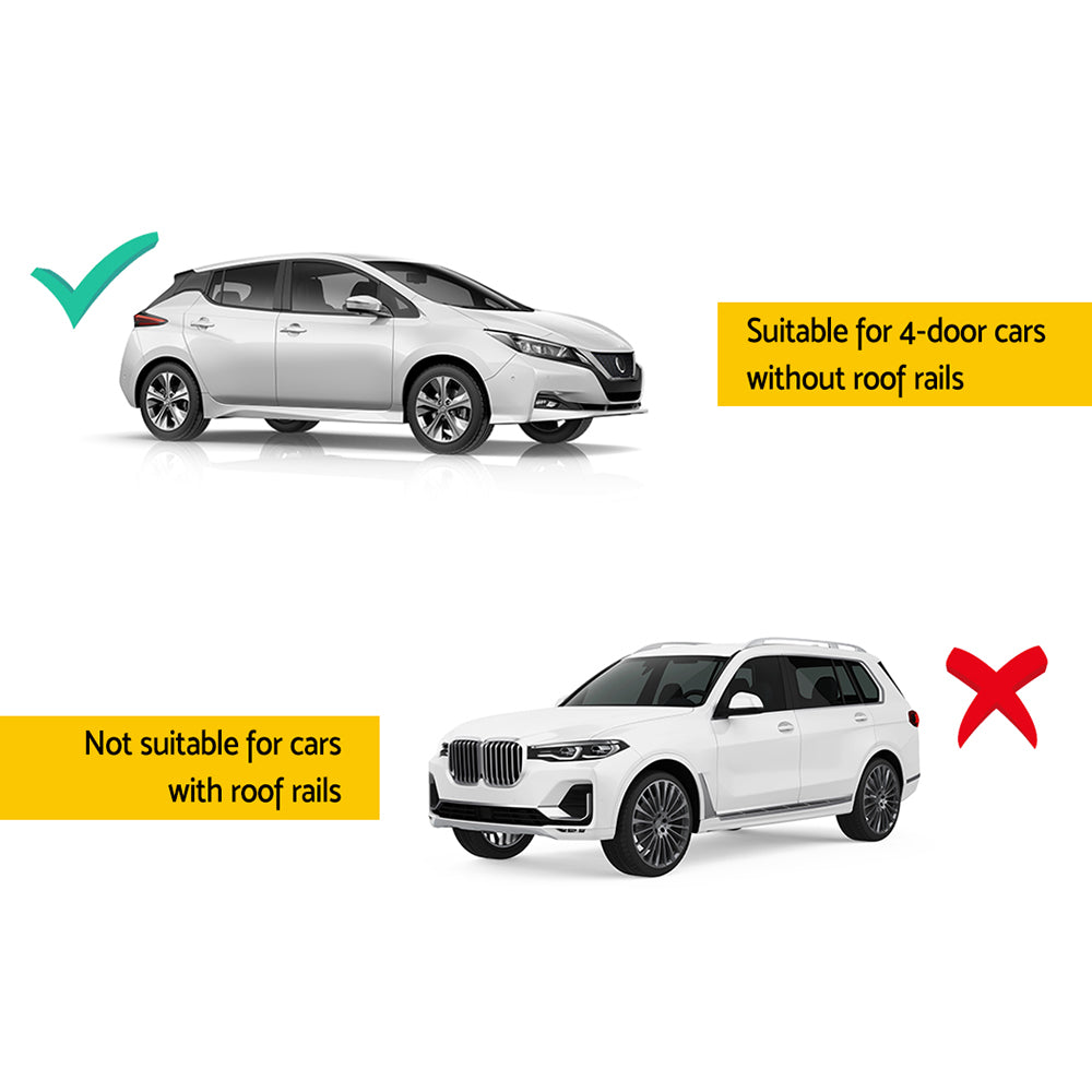 Universal 90cm Aluminium Car Roof Rack Cross Bars Lockable Black
