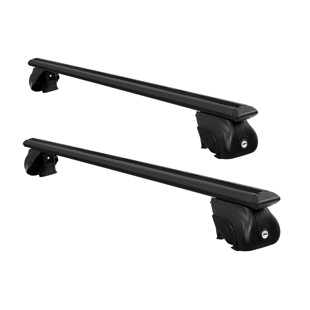 Universal 126cm Car Roof Racks Aluminium Cross Bars Black