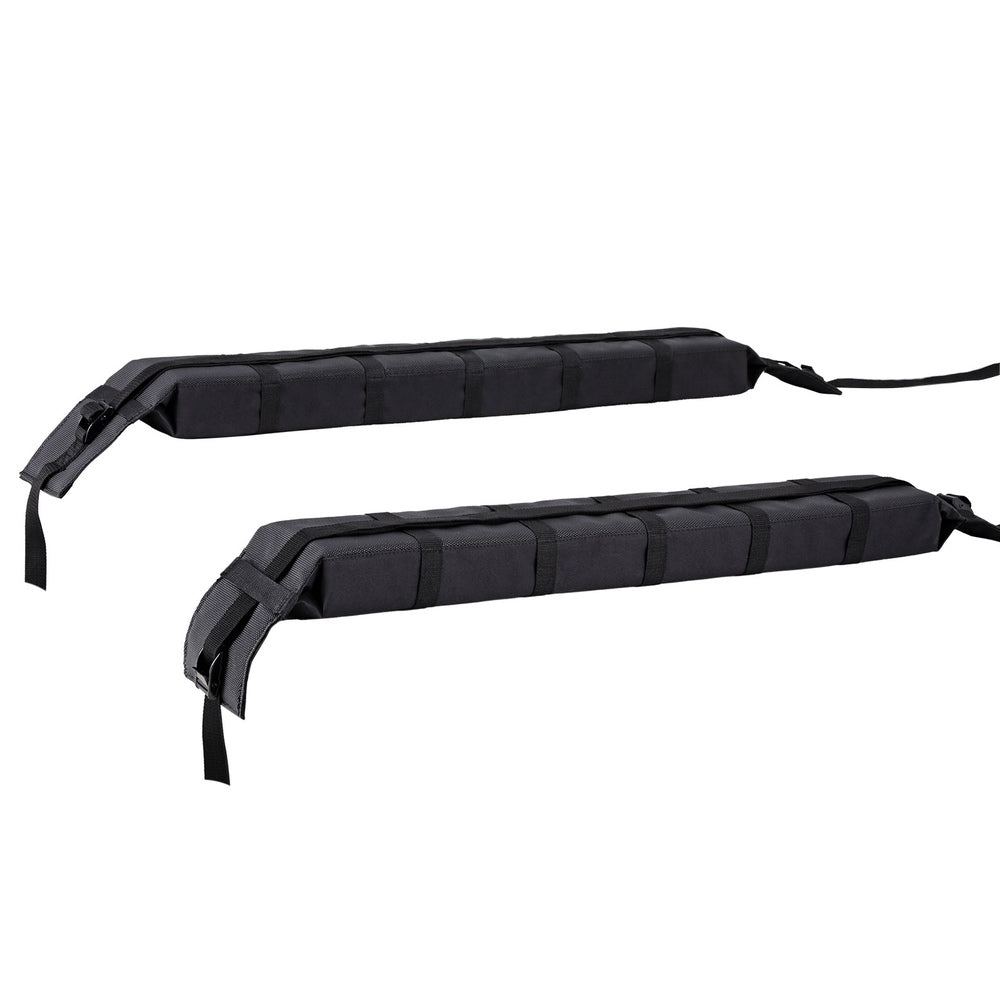 Universal 116cm Soft Car Roof Rack Kayak Luggage Carrier Adjustable Strap Black