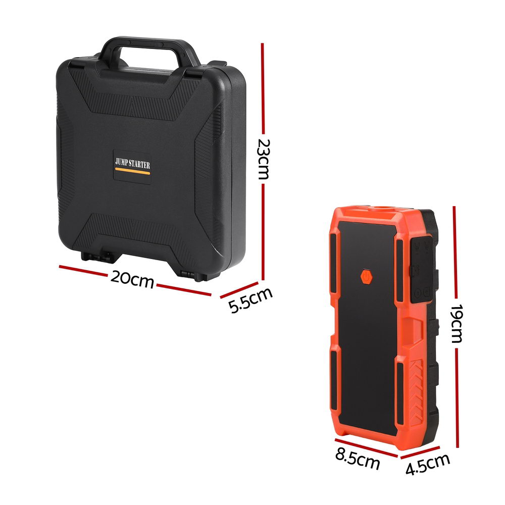 Giantz 3000A Portable Car Jump Starter 12V Lithium Power Bank & Jumper Cables