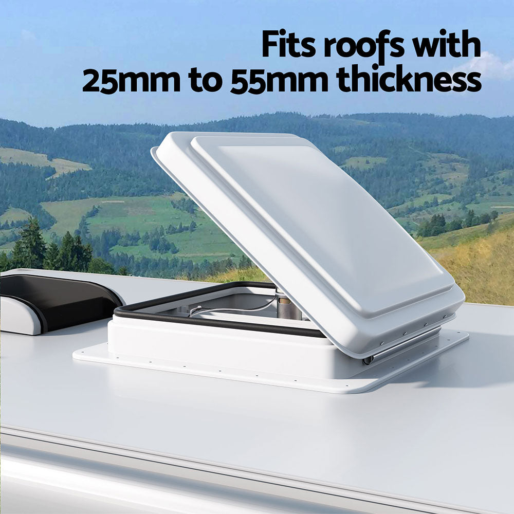 Weisshorn 12V Caravan Roof Vent Fan White