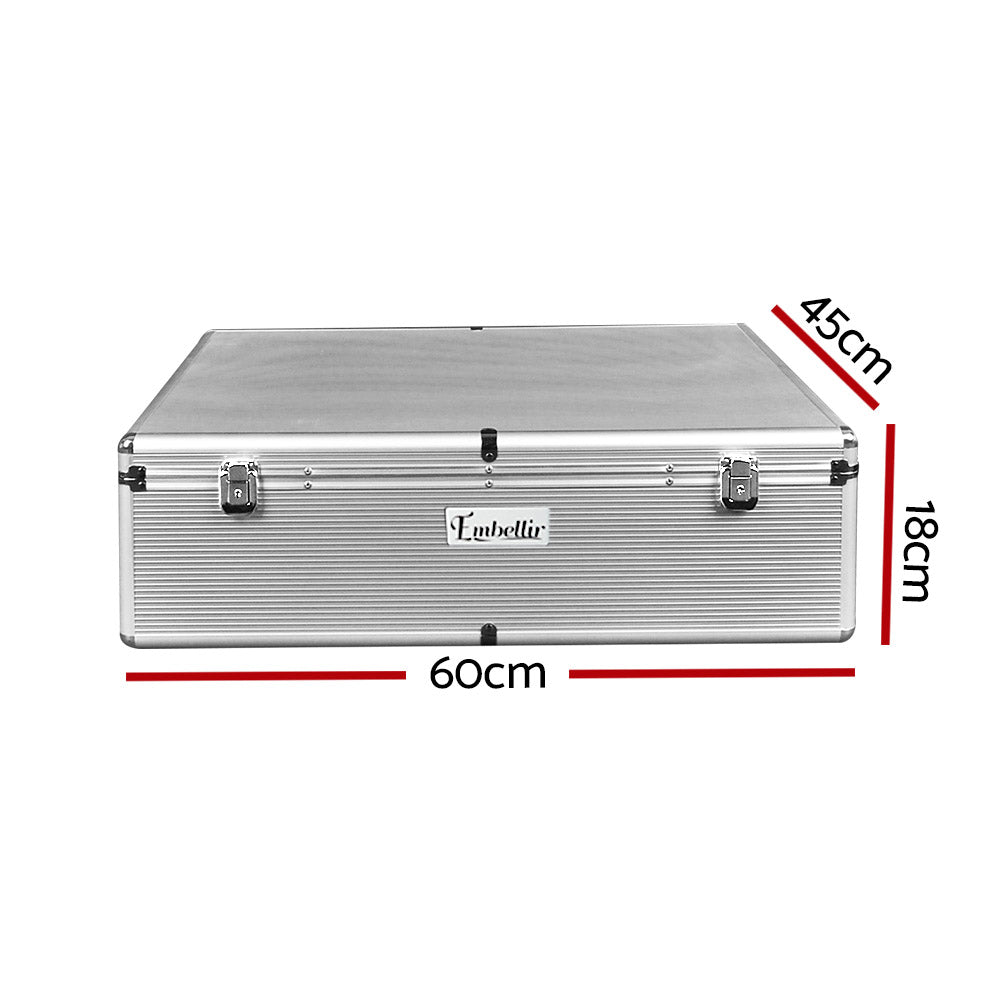 Embellir 1000-Disc Aluminium CD/DVD Storage Case Silver