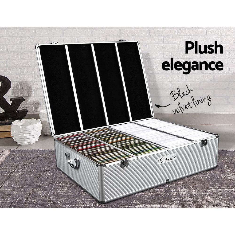 Embellir 1000-Disc Aluminium CD/DVD Storage Case Silver