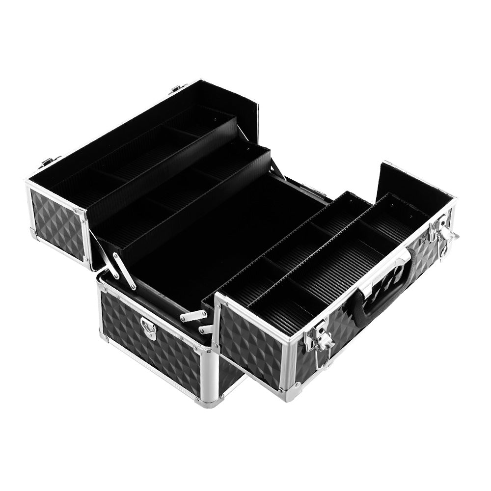 Embellir Portable Makeup Case Diamond Black Aluminium