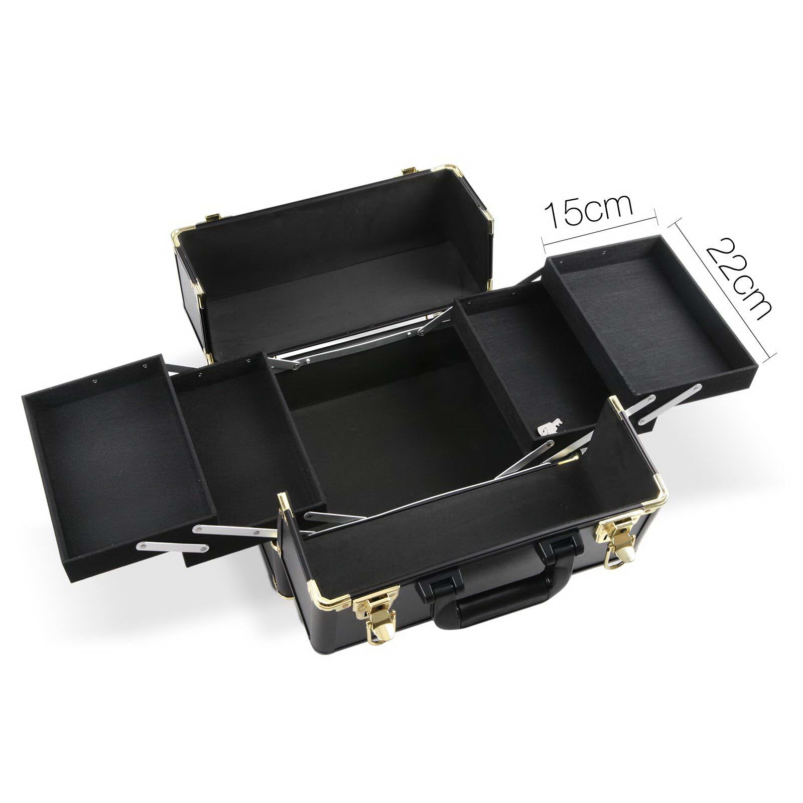 Embellir 7-in-1 Makeup Trolley Cosmetic Organiser Gold & Black