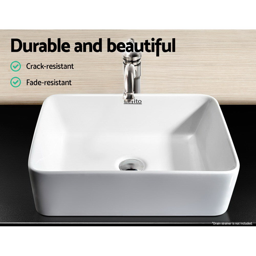 Cefito 48x37cm Ceramic Vanity Basin White
