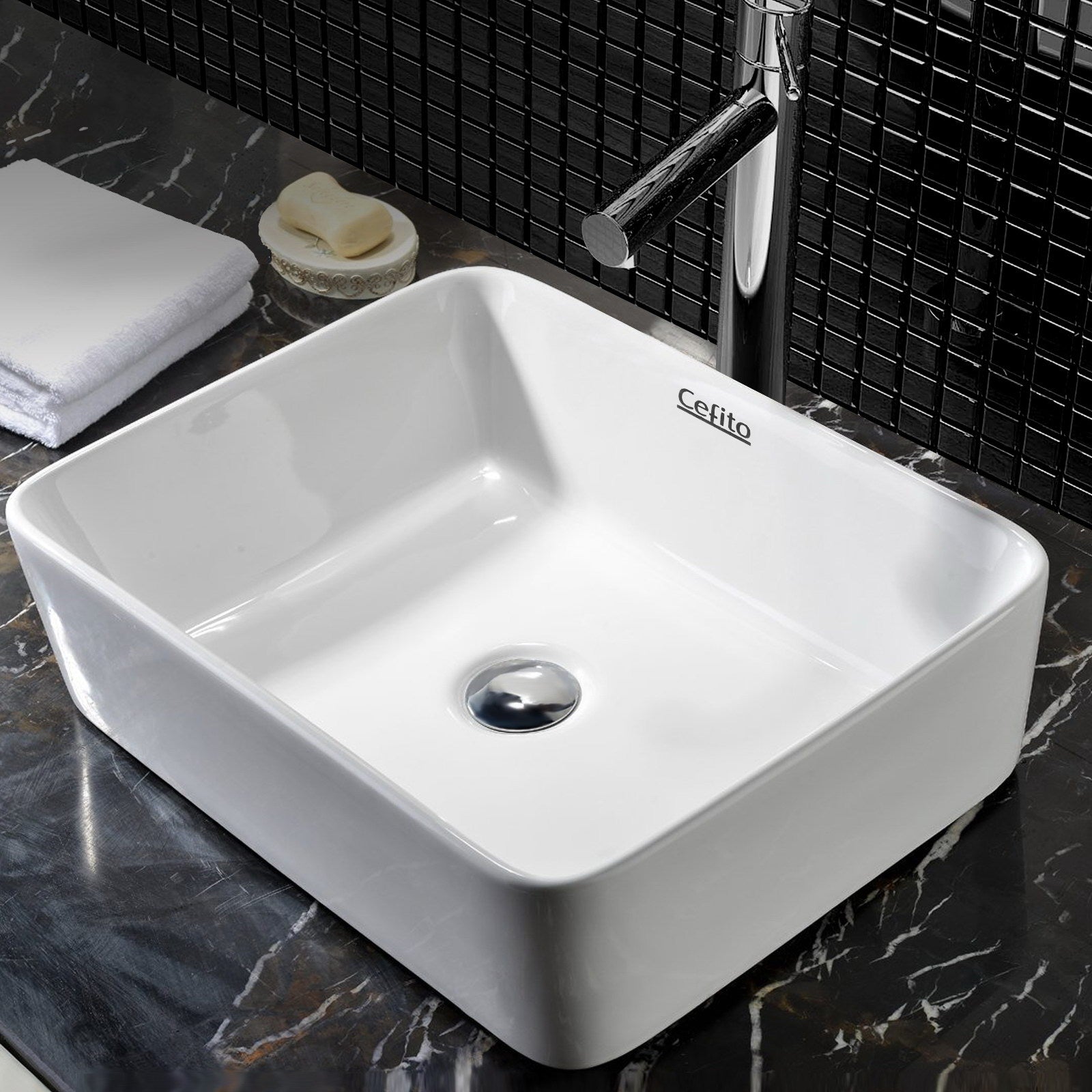 Cefito 48x37cm Ceramic Vanity Basin White
