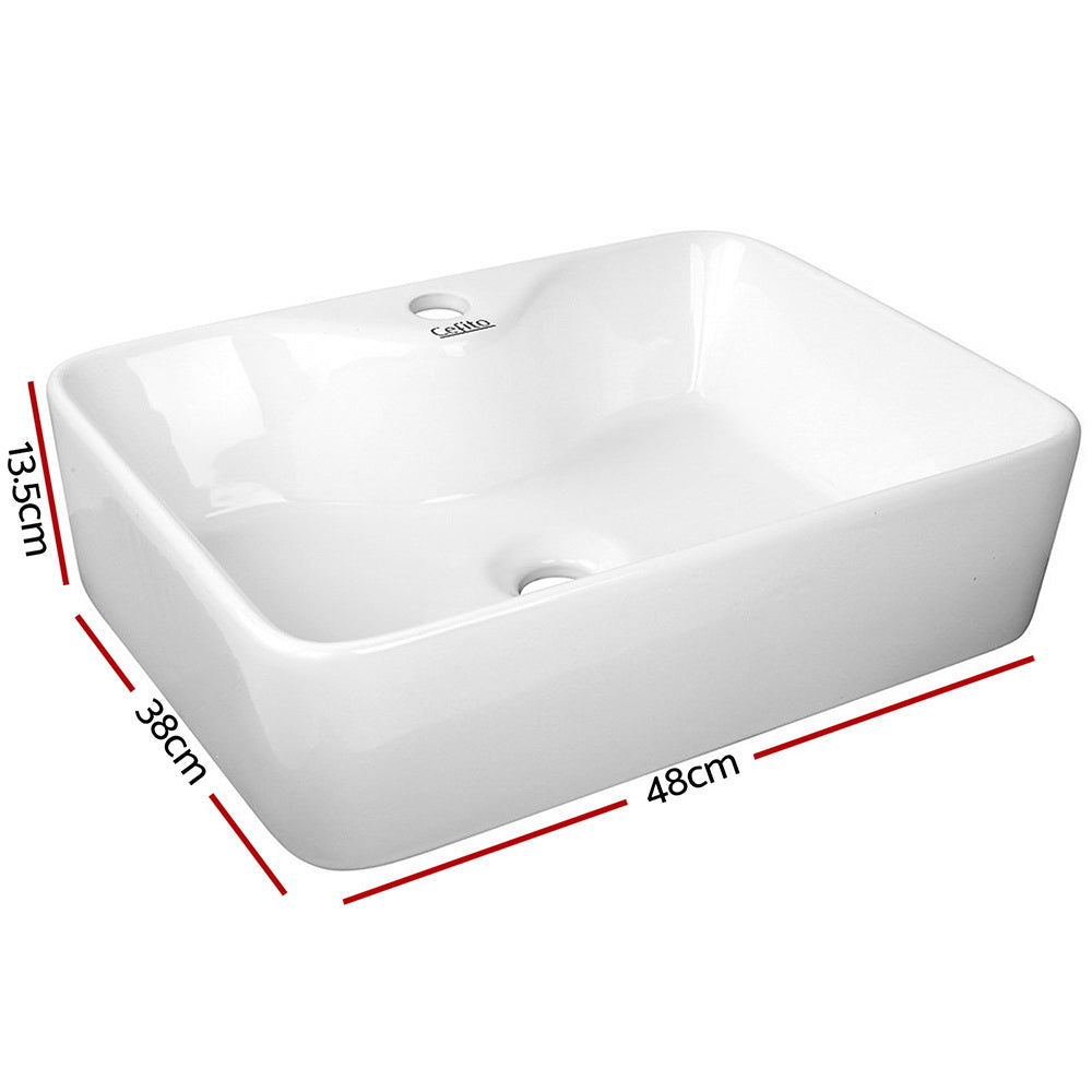 Cefito 48x38cm Ceramic Vanity Basin White