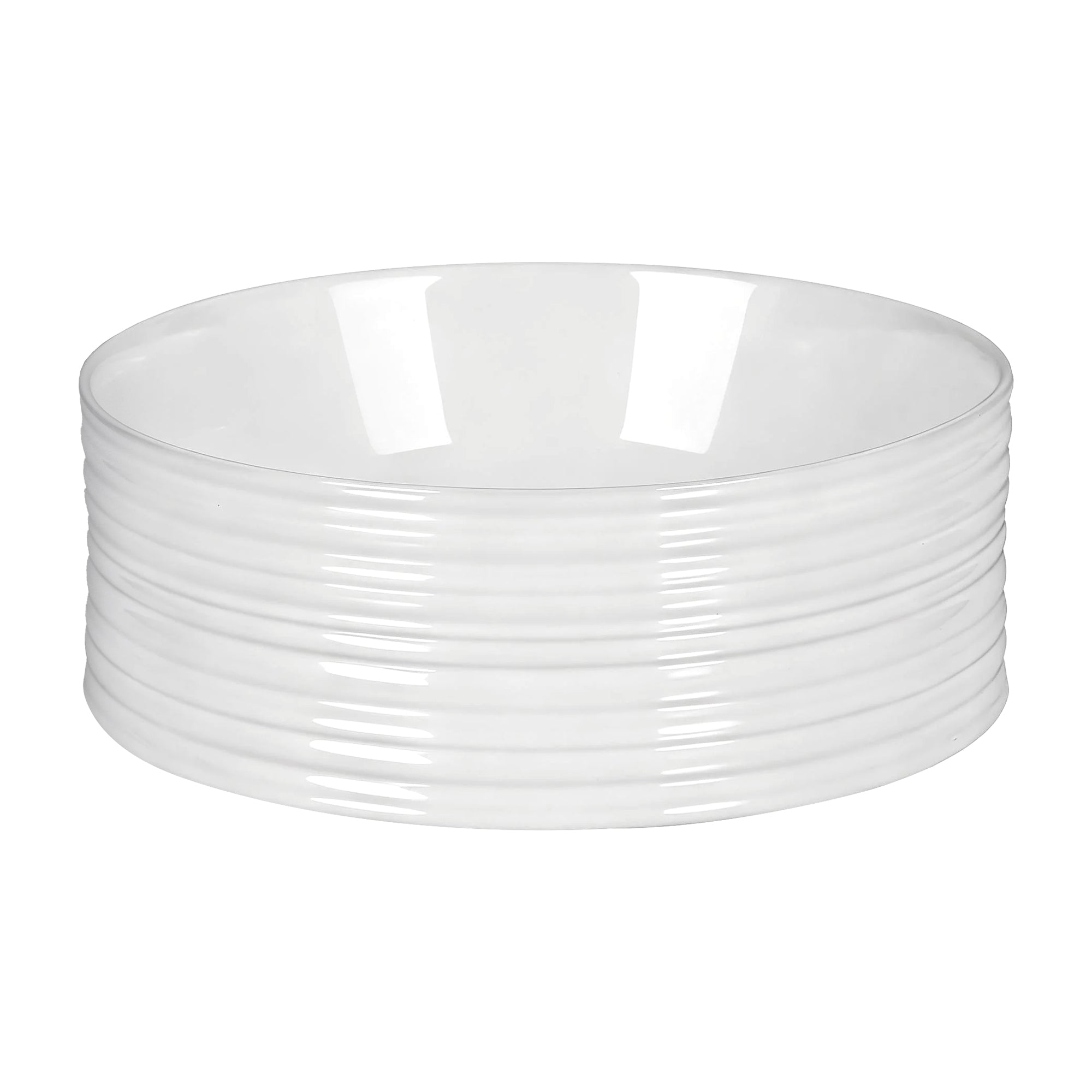 Cefito Bathroom Basin Vanity Sink Vessel Ceramic White Round Countertop 36cm