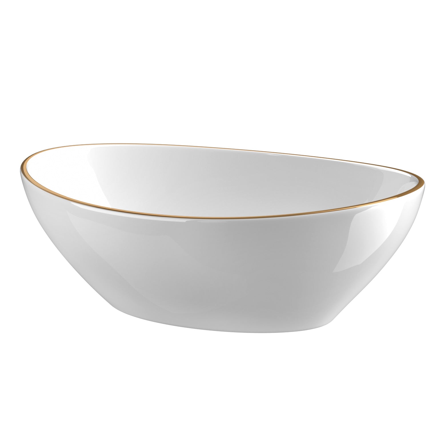 Modern Gold Line Ceramic Vanity Basin 41x34cm
