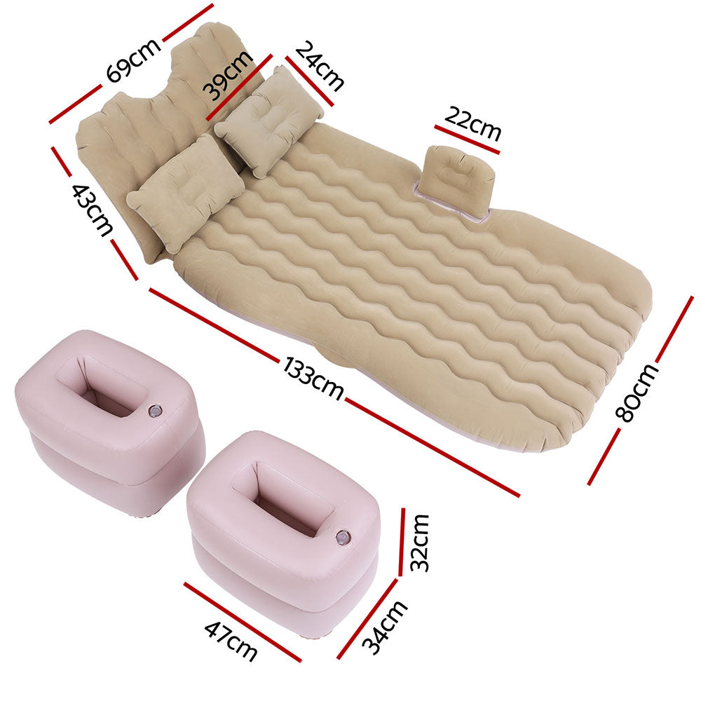 Weisshorn Inflatable SUV Car Mattress 176x80 Beige Camping Bed
