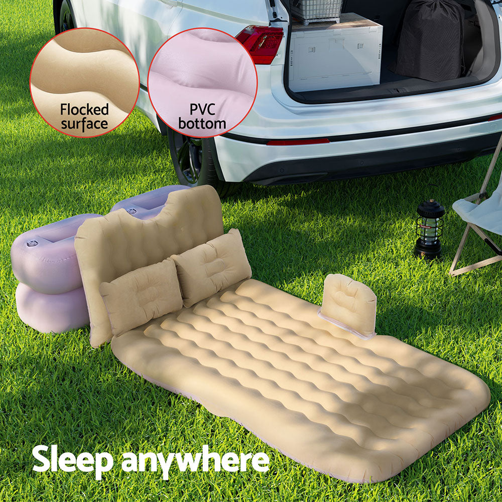 Weisshorn Inflatable SUV Car Mattress 176x80 Beige Camping Bed
