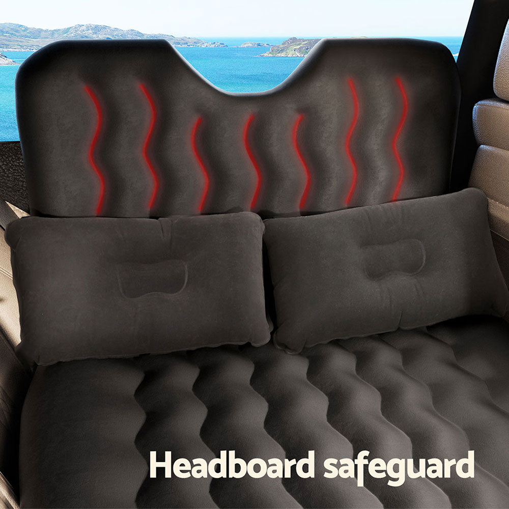 Weisshorn 176x80 Inflatable Car Mattress SUV Camping Bed Charcoal