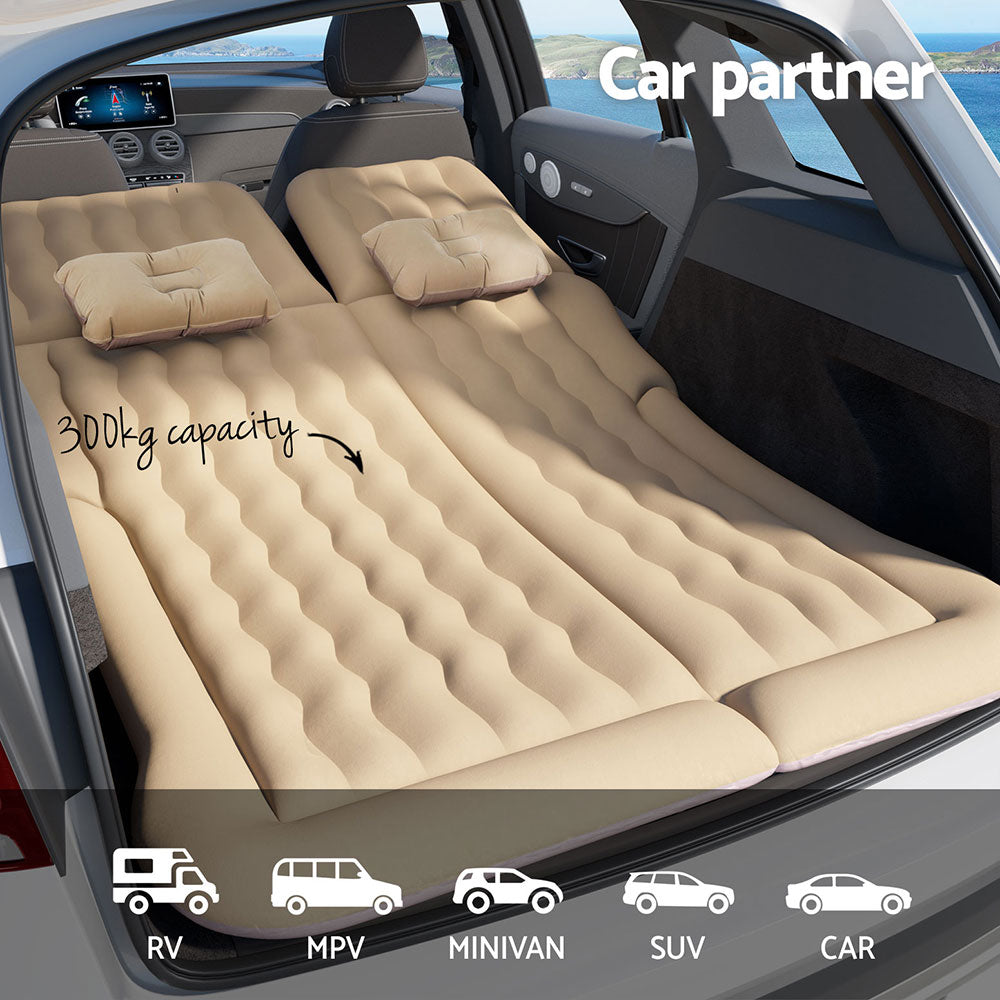 Weisshorn Inflatable SUV Camping Mattress 175x130 Beige