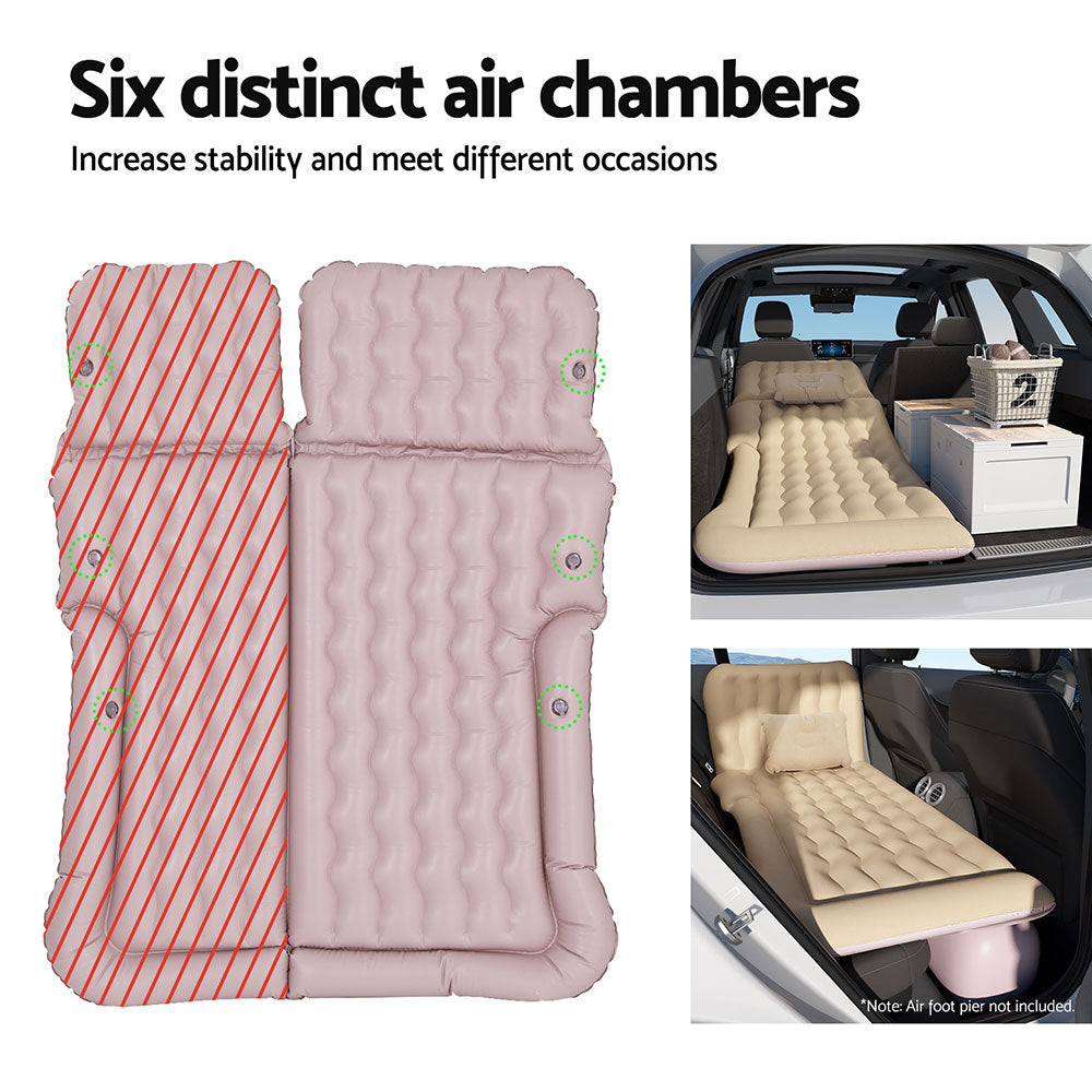 Weisshorn Inflatable SUV Camping Mattress 175x130 Beige